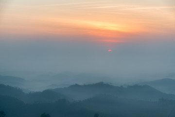 Obraz premium sunset in mountains