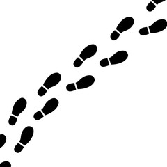Human footprints icon isolated on white background.Shoe print.