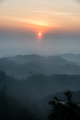 sunset in the mountains