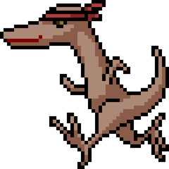 Fototapeta premium vector pixel art dinosaur run