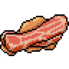 vector pixel art bacon