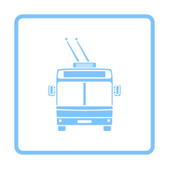 Trolleybus Icon Front View