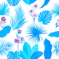 Tropical vector seamless pattern.
