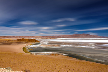 Quisquiro salar ultra long exposure in Atacama