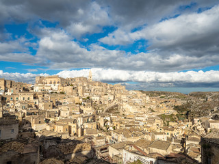 Fototapeta na wymiar City of Matera, european capital of culture on 2019