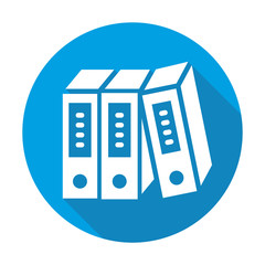 file vector blue icon in modern flat style isolated. file support is good for your web design.