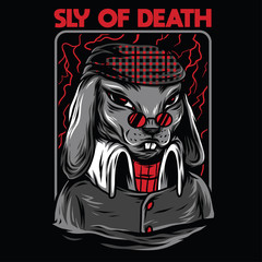 Sly of Death Red Mafia Illustration