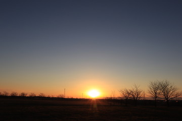 関宿城にこにこ水辺公園の初日の出