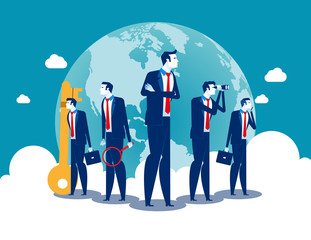 Team Leader. Concept business vector illustration, Template, Flat people characters.