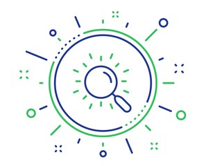 Obraz premium Search line icon. Find document sign. Magnify glass. Quality design elements. Technology search button. Editable stroke. Vector