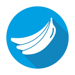 Fototapeta na wymiar Banana vector blue icon in modern flat style isolated. Banana can support is good for your web design.