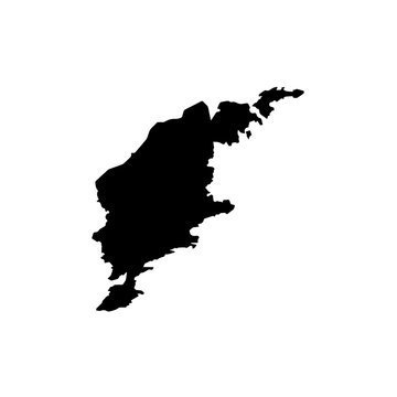 map of Gotland island. Vector illustration
