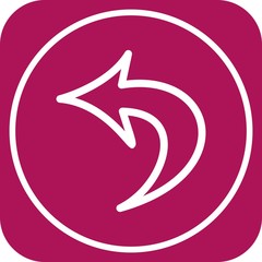 Obraz premium Left Direction Arrow Icon For Your Project