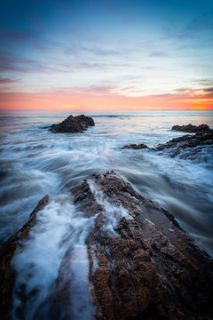 Beautiful Ocean landscape california beach at sunset © MARIO