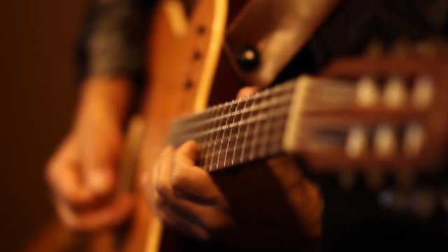 acoustic guitar player