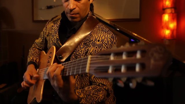 acoustic guitar player