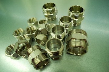 Stainless steel threads, hose and pipe couplings.