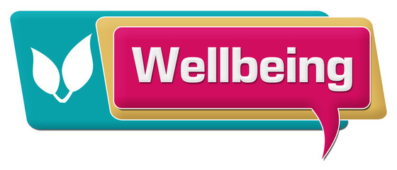 Wellbeing Pink Turquoise Comment Symbol 