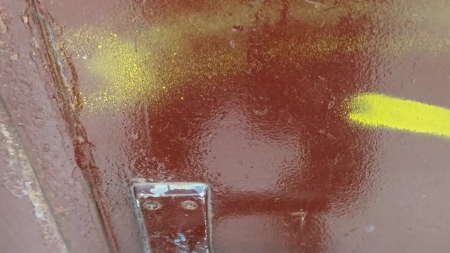 Ancient old Soviet time number lock strong door, pedestal shot