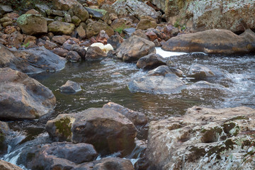 River rapids over boulders