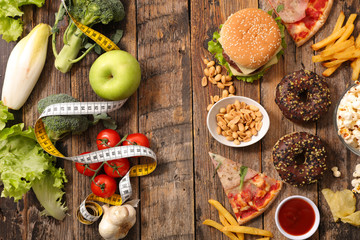 fat or fit food concept