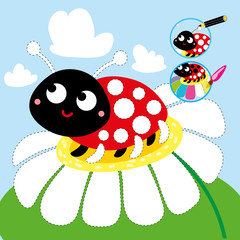 Drawing Cartoon Game Tutorial Ladybug Printable Worksheet
