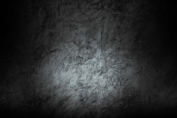 Spotlight studio light on wall paintTexture Background black and white gradients design for creative project.