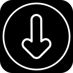 Down Direction Arrow Icon For Your Project