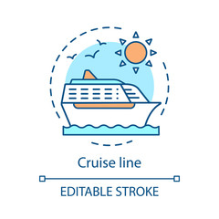 Cruise line concept icon