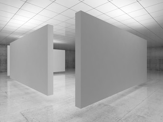 Abstract empty minimalist interior