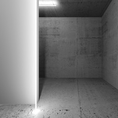 Abstract dark concrete interior 3 d