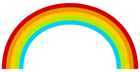 Rainbow icon, flat style. Vector clipart.