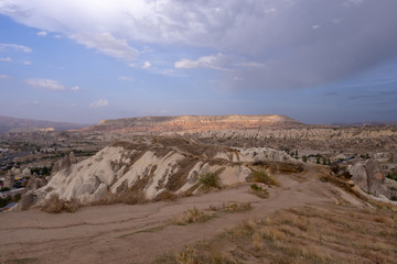View of Cappadocia in Nevsehir City, Turkey