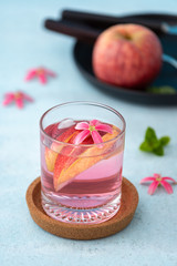 pink cocktail apple fruit