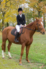 Fototapeta premium Riding a horse 