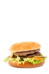 Double Burger isolated