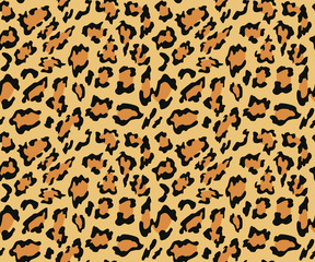 Leopard seamless pattern. Animal print. Vector background.