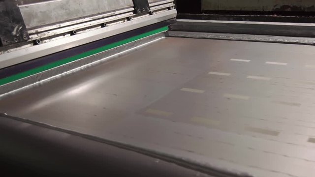 Large Printer Works In A Printing House