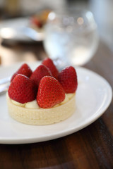 Strawberry cheese tart cake dessert sweet food