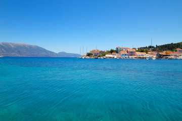 Fototapeta premium Greek Town with Sea in Foreground