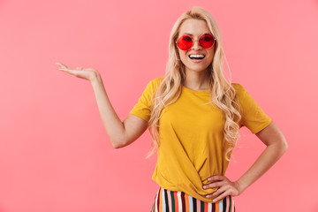 Portrait of a cheerful blonde woman