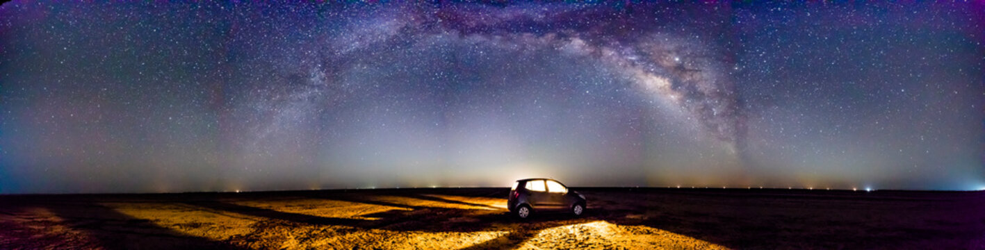 MILKYWAY PANORAMA AT GUJARAT, INDIA