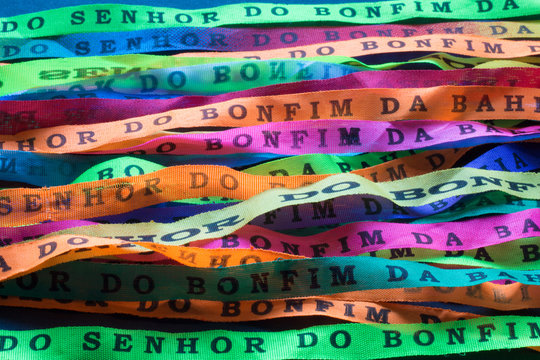 Nosso Senhor do Bonfim ribbons pattern texture