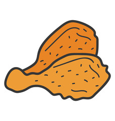 Roasted chicken leg, drumsticks icon