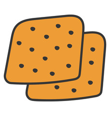 Hand drawn vector of cookies icon
