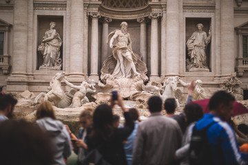 Fototapeta na wymiar The Trevi fountain in Rome