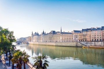 Scenery on the banks of the Seine in Paris