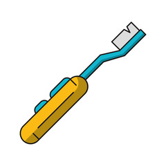 Dental care toothbrush cartoon