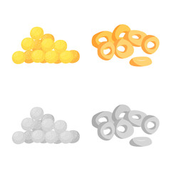 Vector design of Oktoberfest and bar logo. Set of Oktoberfest and cooking stock symbol for web.