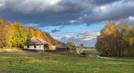 Ukrainian village in the autumn